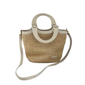 Etienne Aigner Woven Bag with Leather Trim